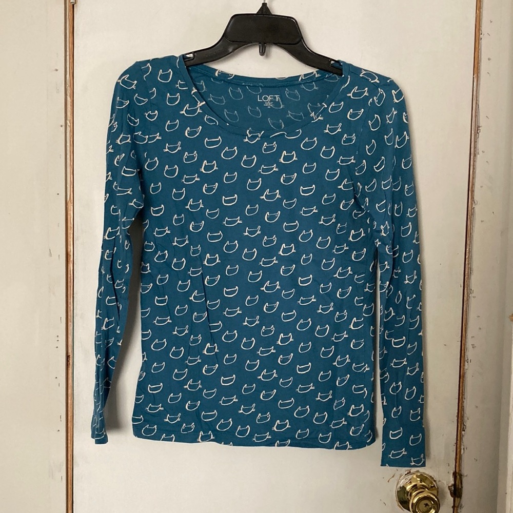 LOFT Cat Print Tee
